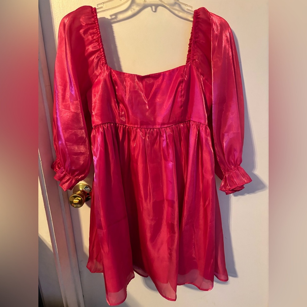 Elegant Pink Mini Dress